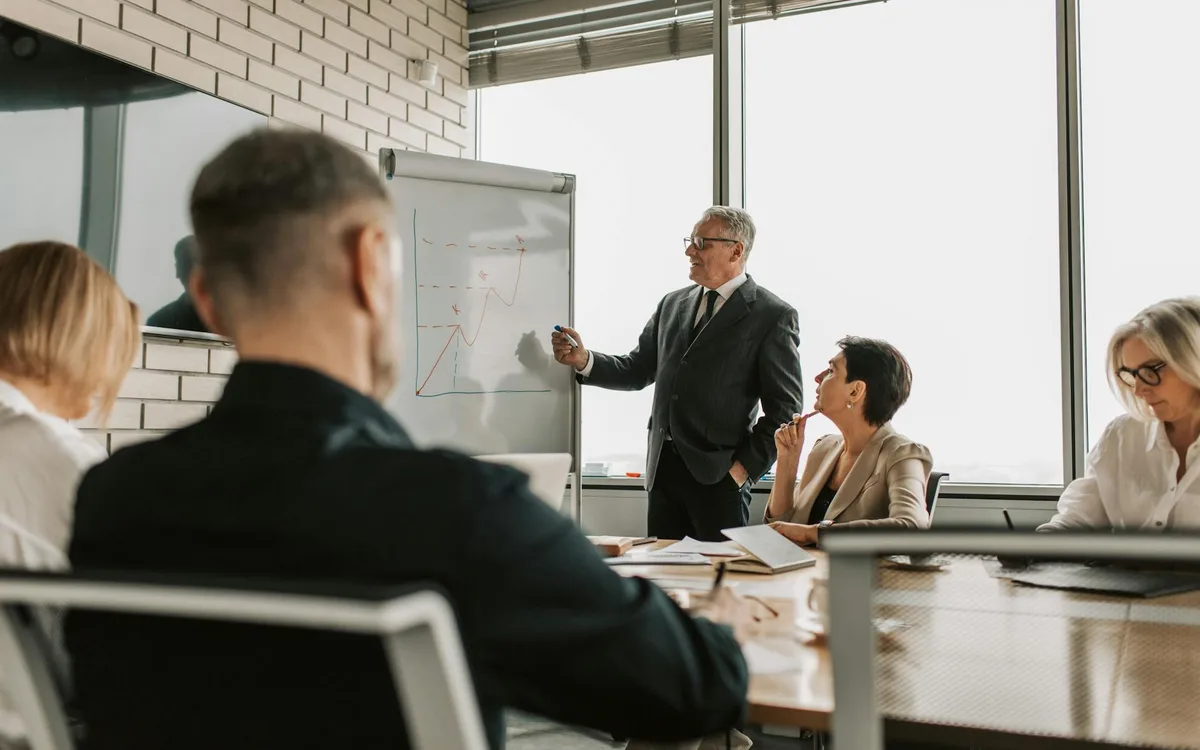 Business results presentation demonstrating measurable reputation outcomes
