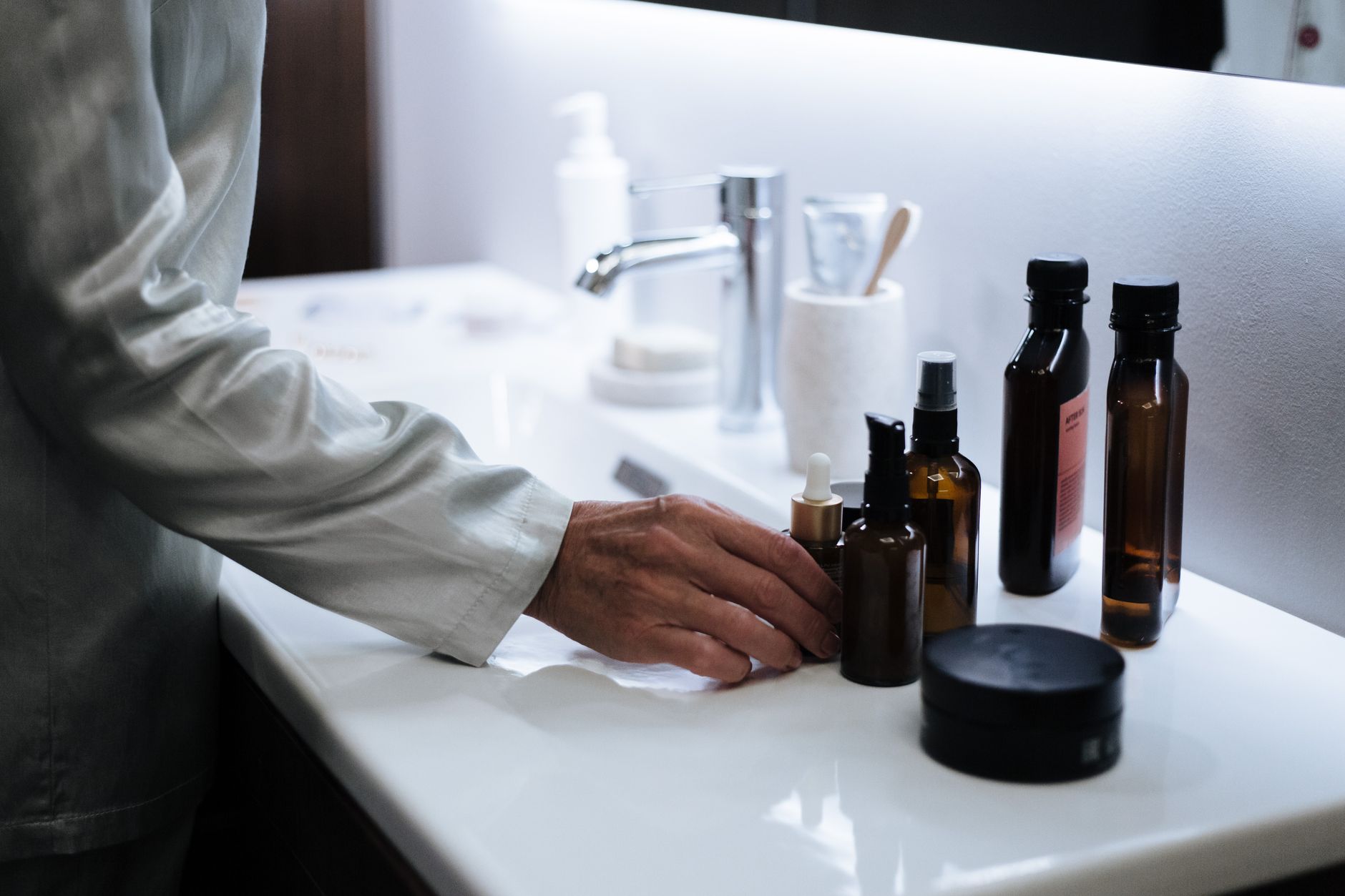 Skincare serum and face cream products representing ingredient-panic response and retail ORM