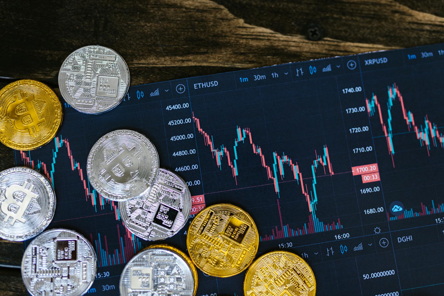 Crypto exchange trading interface showing order books and digital asset markets