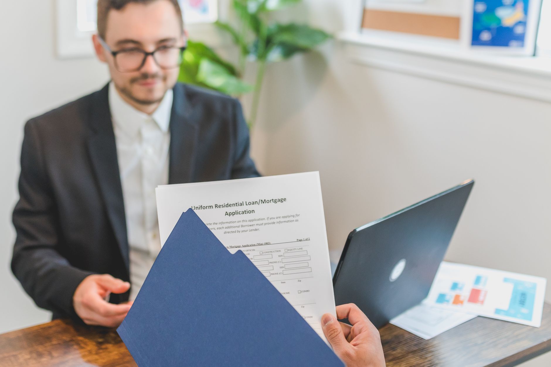 Lending platform document review and loan application representing fintech lending reputation